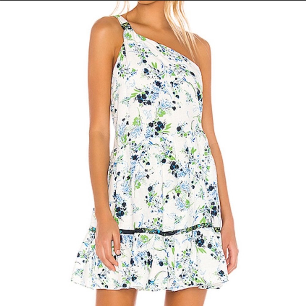 Free People All Mine Mini White Blue Floral NWT